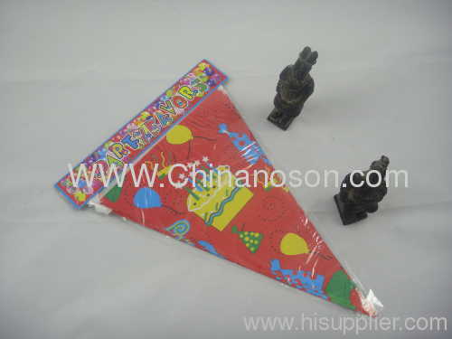 Colourful Aluminum film pennant 21*18cm