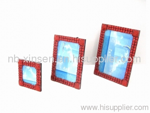 red acrylic photo frame