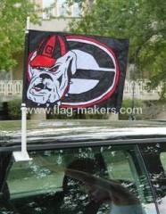 Car window hood flag