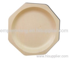 Disposable octagonal wooden plate