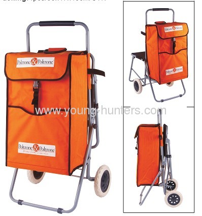 fold up polyester shopping trolley bag