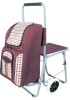 reusable climb stair shopping trolley with seat