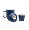 Tea Steeping Ceramic Mug With Saucer
