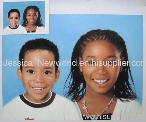 Sister and brother painting