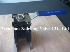 Wafer ball valve with ISO5211 Mounting Pad(Cast steel Body)