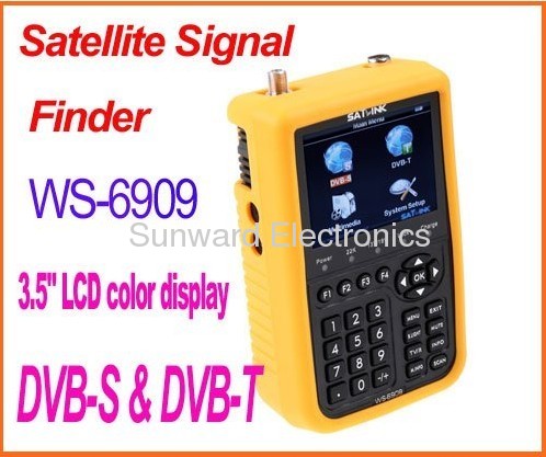 Satlink WS-6909 DVB-S & DVB-T Combo , Digital Satellite Finder Meter & Terrestrial Signal Finder Meter