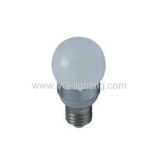 Globe Aluminum with PC 1W LED Bulb in Silver Color