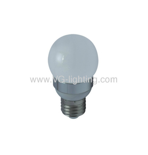 Globe Aluminum with PC 1W LED Bulb in Silver Color