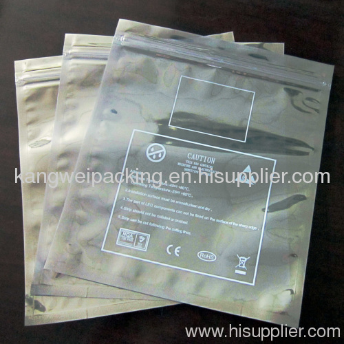Electronics packaging bag with ESD shielding