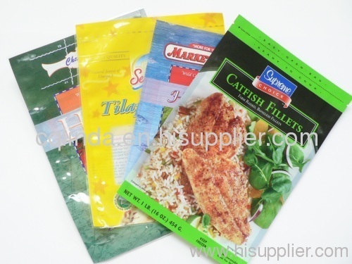 frozen food plastic bag with zipper top