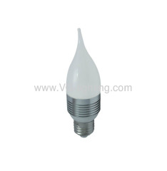 AC85-265V 3W Candle LED Bulb/ E27E14/Aluminium+Milk PC