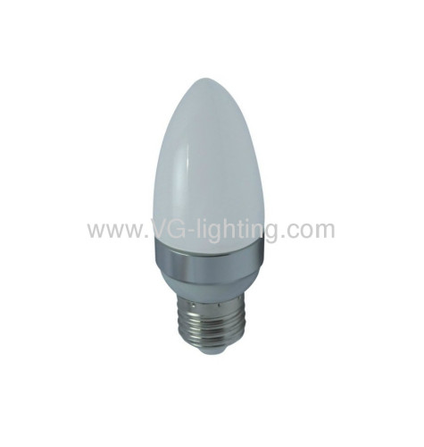 High Power LED Candle Bulb/ E27/Aluminium+PC/ 1X1W 90lm