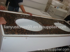 Tan Brown Granite vanity top for bathroom