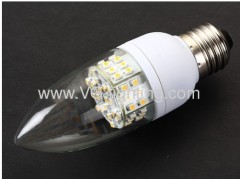 3528 SMD LED candle Bulb/ E27 /Aluminium+PC /4W 320lm/ AC110-230V