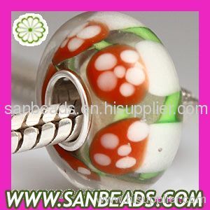 Fashion 925 silver core glass european beads for sale