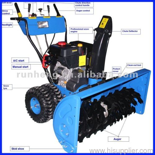 Newest style13HP loncin/Zongshen electric Snow Plough with four tyres(CE,EPA,EURO-2 approval)