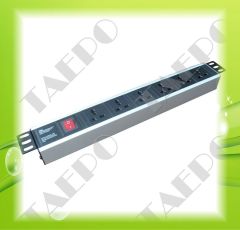 8 ways 1.5U universal standard PDU with switch and over-load protection