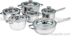 12pcs belly shape cookware set