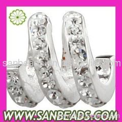 Fashion Crystal Sterling Silver European Beads Wholesale