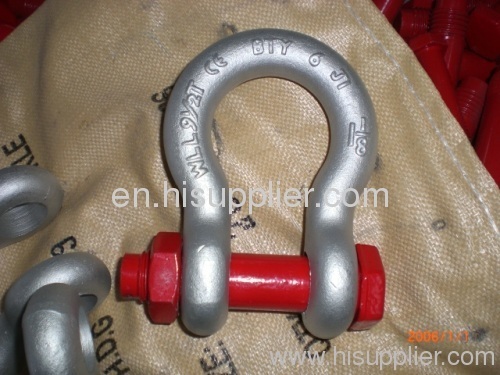 galvanized safety bow shackle
