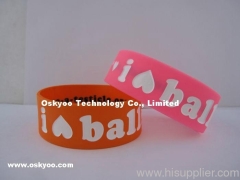 I Love Balls Silicone Rubber Bracelets Wristbands