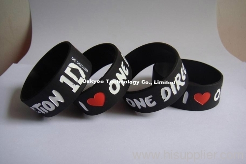 I Love One Direction 1d Silicone Bracelet Wristbands
