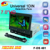 Universal 1DIN 7 IN digital screen Navigation car dvd Dashboard,Slidable screen Detachble Panel,