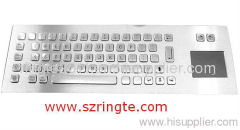 rugged Kiosk metal keyboard with touchpad