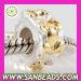 2012 Newest Design Wholesale Silver gold plated frog charm Beads For European Jewelry
