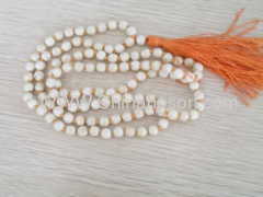 White Pine Necklaces 8mm and 6mm Round Bead ,360/pcs