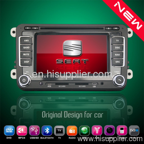 7inch Double Din specail Seat Leon Car DVD Player GPS Navigation with canbus HD TFT LCD Digital Touch screen