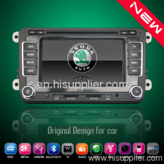 Skoda Fabia Car DVD Player GPS Navigation with USB TV DVB-T canbus TV VCD MP3 HD TFT LCD Panel