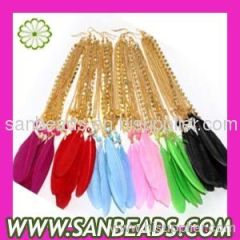 Fashion jewelry Long Colorful feather earring 2012 newest design