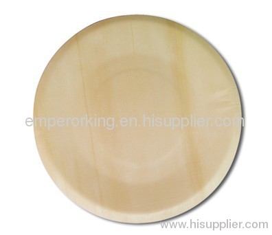 disposable wooden round plate