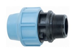 PP Male Screw Thread Adapter Compression Fittings