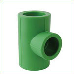 PPR Reducing Tee Pipe Fittings With Green Color