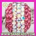 2012 Wholesale Fashion and High quality crystal beads with silver core