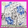 Fashion jewelry crystal beads with 925 silver core Wholesale