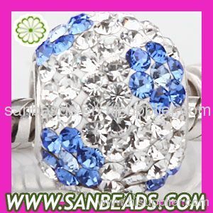 Fashion jewelry crystal beads with 925 silver core Wholesale