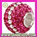 Colorful Charm European crystal bead with silver core Wholesale