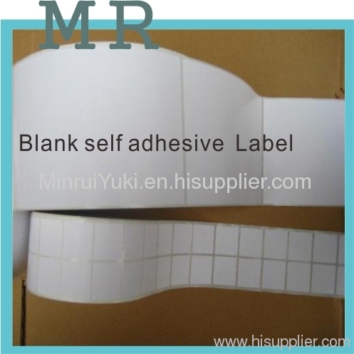 Blank self adhesive labels