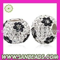 Wholesale Charm European Flower Crystal Beads With 925 Silver Core