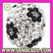 Wholesale Charm European Flower Crystal Beads With 925 Silver Core