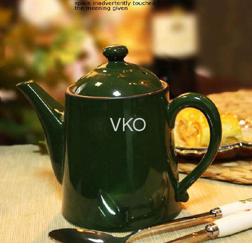 Full Green Color Ceramic Coffee Pot