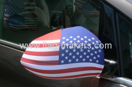USA Car mirror flag