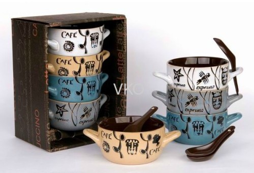 Animal Design New Bone China Soup Mug With Spoon