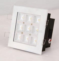 9x1W COB led recessed light