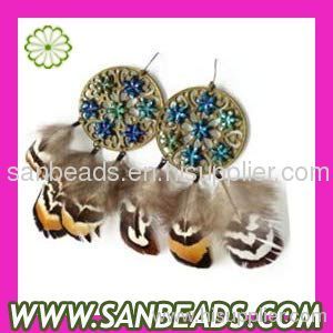 Feather earrings and wholesale Feather hoop Earrings