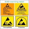 ESD Label,Warning Security Stickers,Ultra Destructible Labels