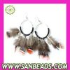 2012 latest design feather earring jewelry fashion